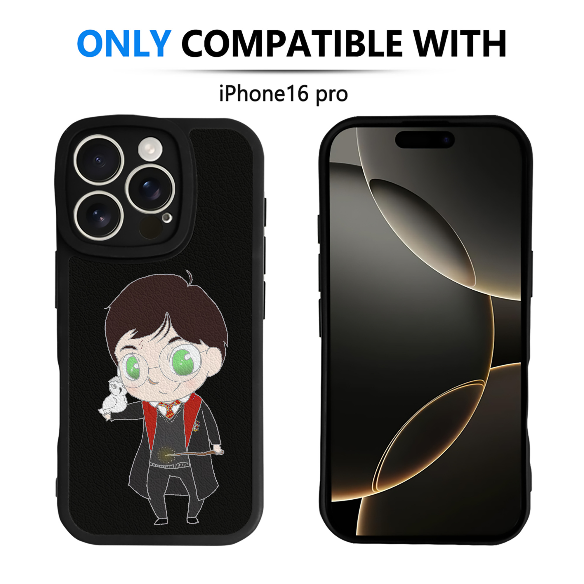 （画像用） Harry Potter ハリー・ポッターシリーズ 【iPhone 16シリーズ対応】シリコンスマホケース（レザー調） 材質：シリコン
